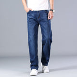 2020 Spring and Summer New Men's Gray Thin Jeans Advanced Stretch Loose Straight Denim Trousers Male Plus Size 40 42 44 Brand