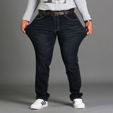Spring season loose big size pants pants black plus size XL stretch jeans men's summer thin section 48 46 44 42 40 38