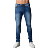 New Mens Jean Pencil Pants Fashion Men Casual Slim Fit Straight Stretch Feet Skinny Zipper Jeans For Male Hot Sell Trousers