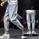 2020 Summer Style Jeans Men Leisure Jeans Pants Mens Black Denim Trousers Zipper Blue Hole Pencil Pants Jeans