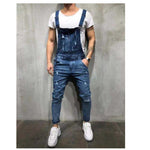 2019 Fashion Men's Ripped Jeans Jumpsuits Hi Street Distressed Denim Bib Overalls For Man Suspender Pants Size S-XXXL