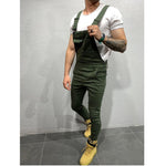 2019 Fashion Men's Ripped Jeans Jumpsuits Hi Street Distressed Denim Bib Overalls For Man Suspender Pants Size S-XXXL